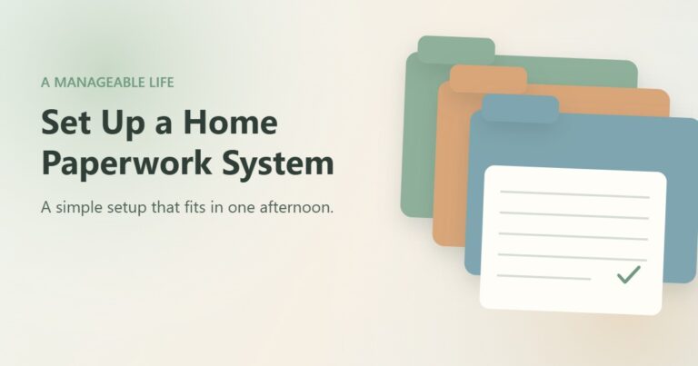 Colorful file folders with a checked document